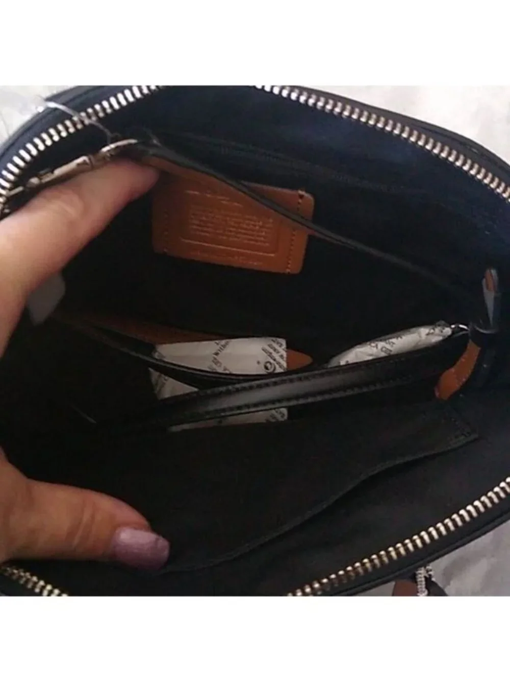 Coach F57624 Mini Sierra Satchel in Tea Rose, SV/ Black Multi